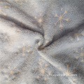 Теплая фланелевая ткань с принтом на клее и снежинкой